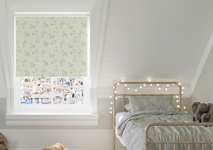 Zebra, Sage Green - Twist&Fit Roller Blind - Image 3